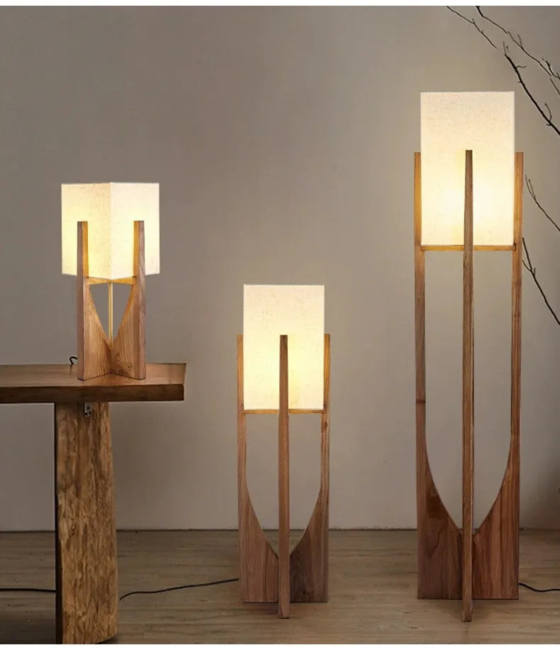 Kiru Wooden Lamp Floor & Table
