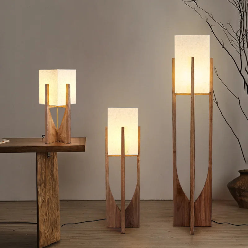 Kiru Wooden Lamp Floor & Table