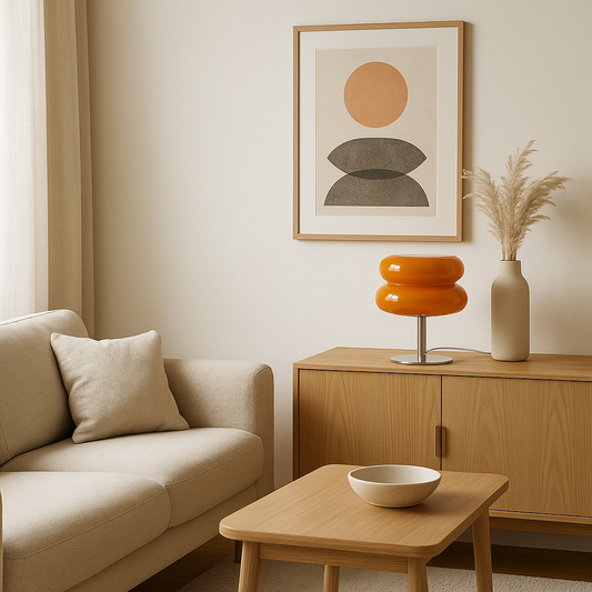 Scandinavian Glass Table Lamp